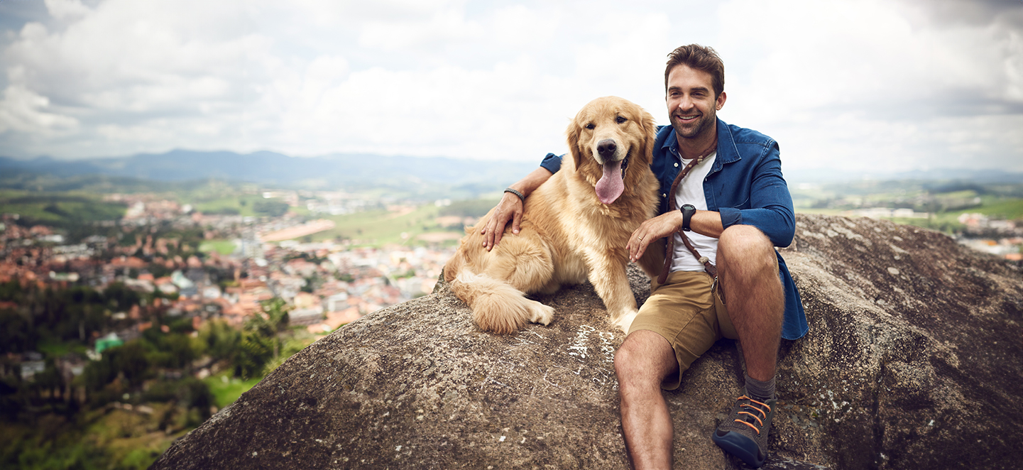 Pet Owner with her cat and dog